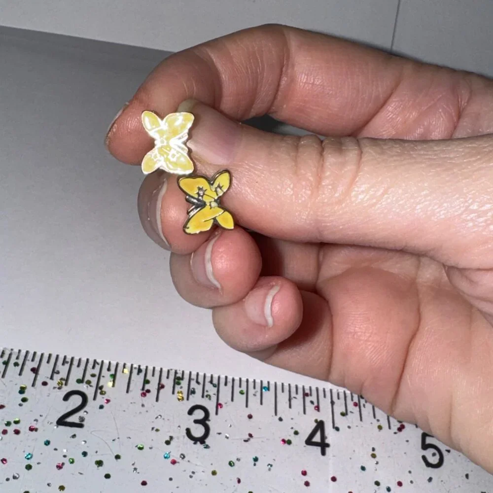 Yellow Butterfly Post Earrings